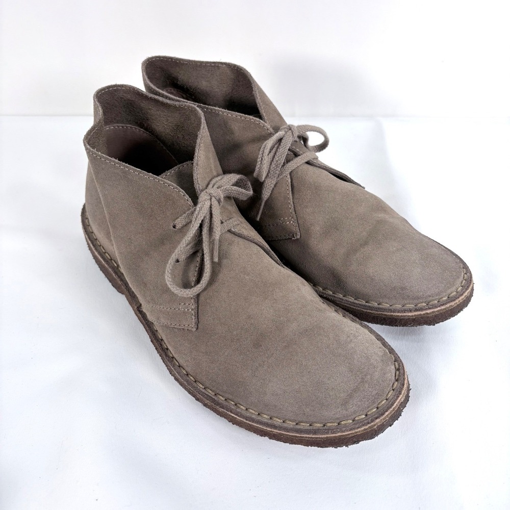 J.Crew MacAlister Desert Boots Taupe Suede Italian Made Crepe Sole Chukka Men 8